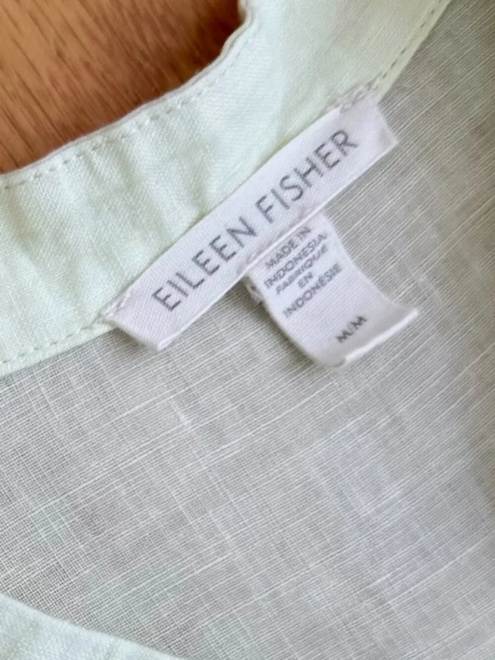 Eileen Fisher Maxi Dress Organic Linen Sleeveless Yellow (M) - Picture 6 of 9